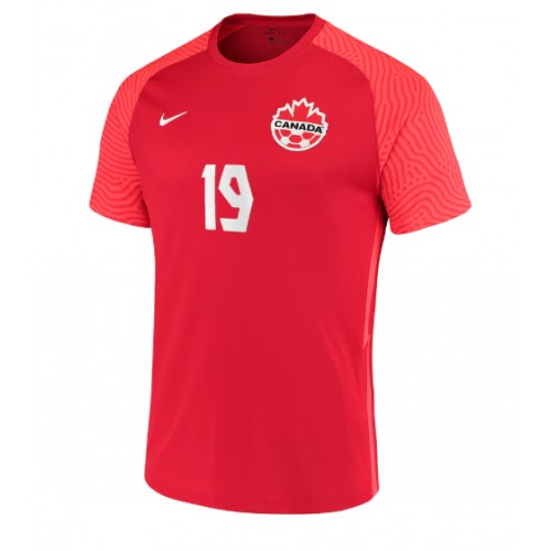 Canada Alphonso Davies #19 Replica Home Shirt World Cup 2022 Short Sleeve